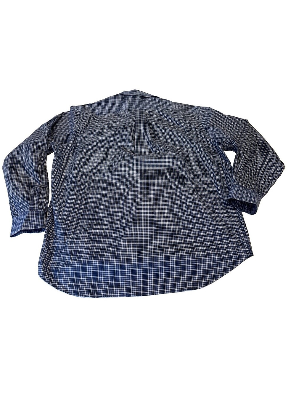 Men’s Eddie Bauer Wrinkle Resistant Blue&White Plaid Dress Shirt Size L - Picture 6 of 6